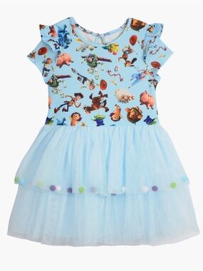 Pippa & Julie Light Blue Toy Story Character Tulle Party Dress